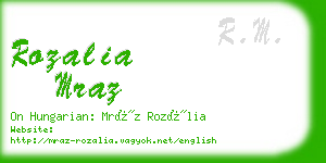 rozalia mraz business card